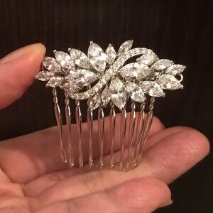 New_ 1 pcs__ Cubic Zirconia Hair Comb